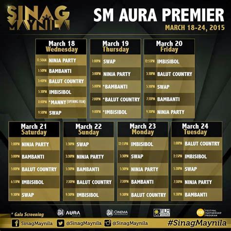 sm cinema aura schedule